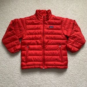 Patagonia down sweater jacket coat red